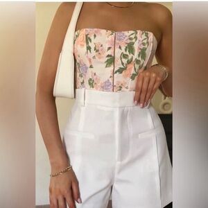 Zara Floral Corset Top Size XS